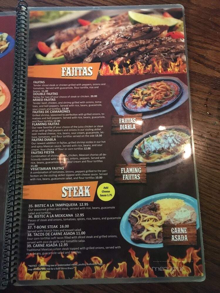 Azteca Mexican - Springville, AL menu_pic