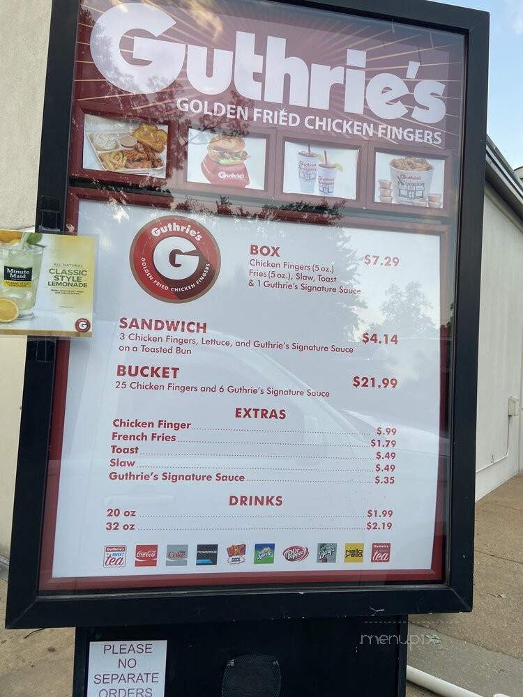 Guthrie's - Tuscaloosa, AL menu_pic