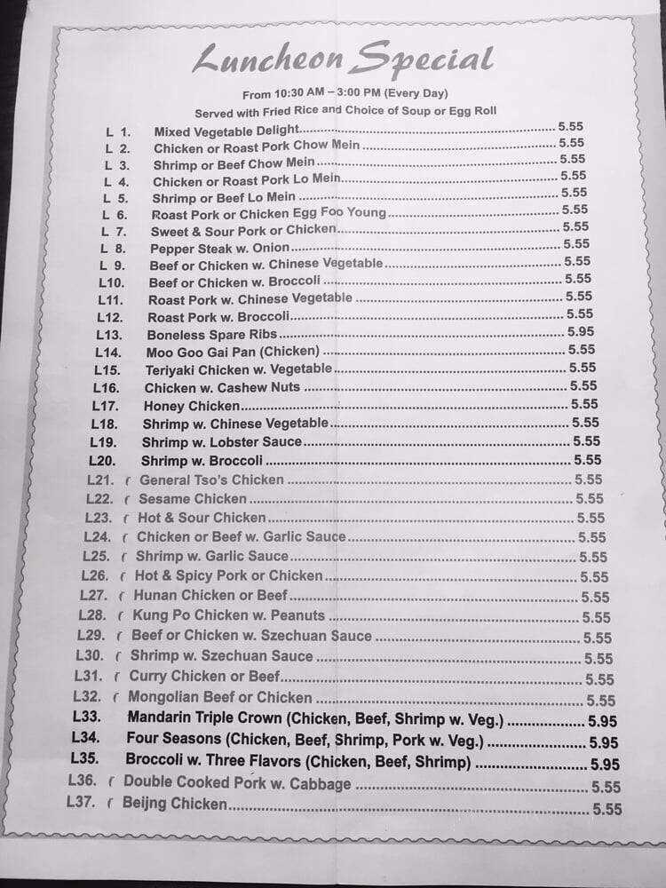 Golden China Restaurant - Madison, AL menu_pic