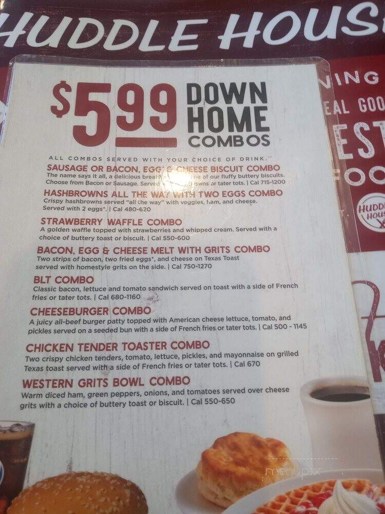 Huddle House - Rainbow City, AL menu_pic