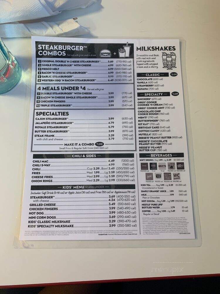 Steak 'n Shake - Prattville, AL menu_pic