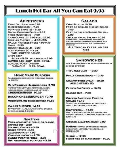 Downtown Grill - Jackson, AL menu_pic