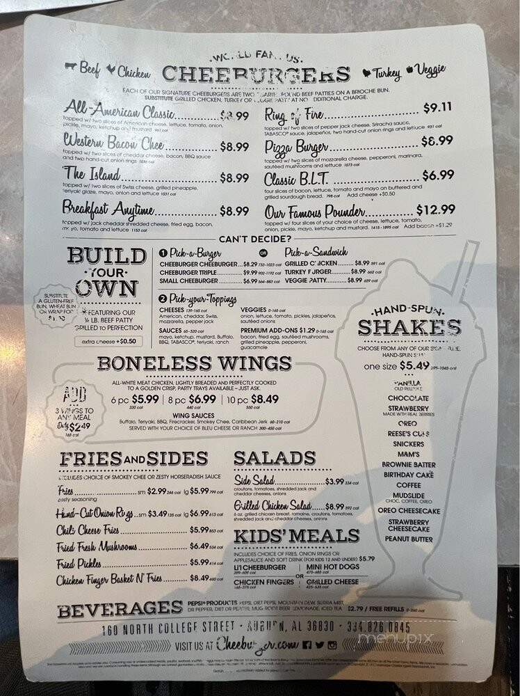 Cheeburger Cheeburger - Auburn, AL menu_pic