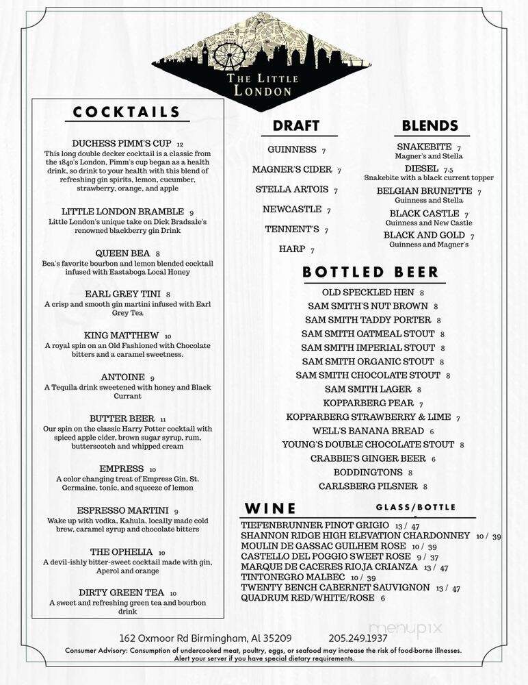 Bogue's Restaurant - Birmingham, AL menu_pic