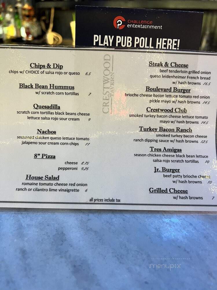Crestwood Tavern - Birmingham, AL menu_pic