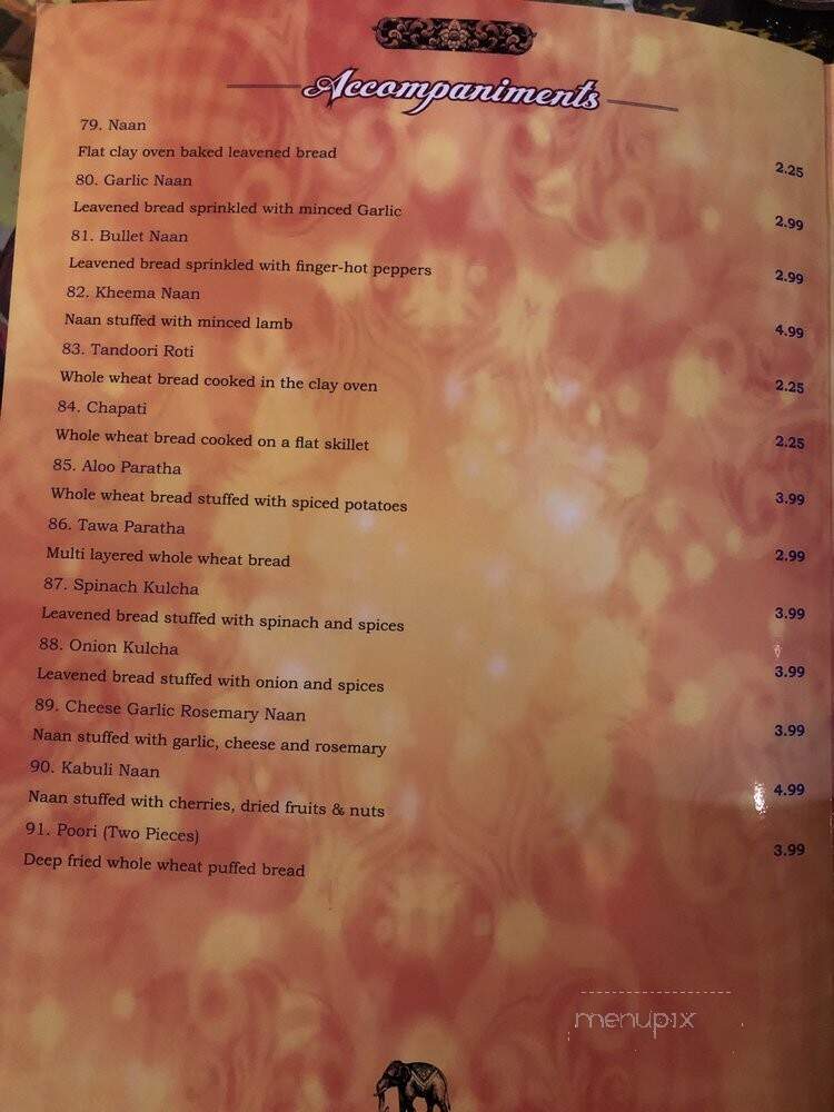 Silver Coin Indian Grill - Birmingham, AL menu_pic