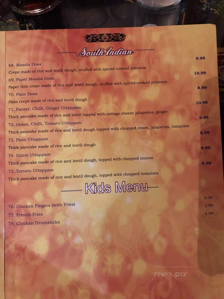 Silver Coin Indian Grill - Birmingham, AL menu_pic