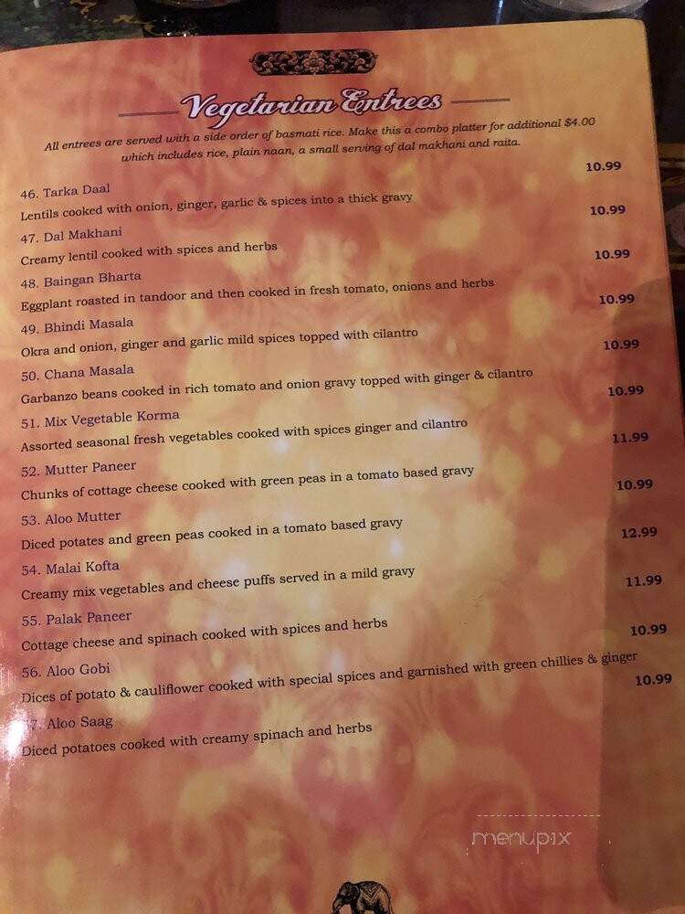 Silver Coin Indian Grill - Birmingham, AL menu_pic