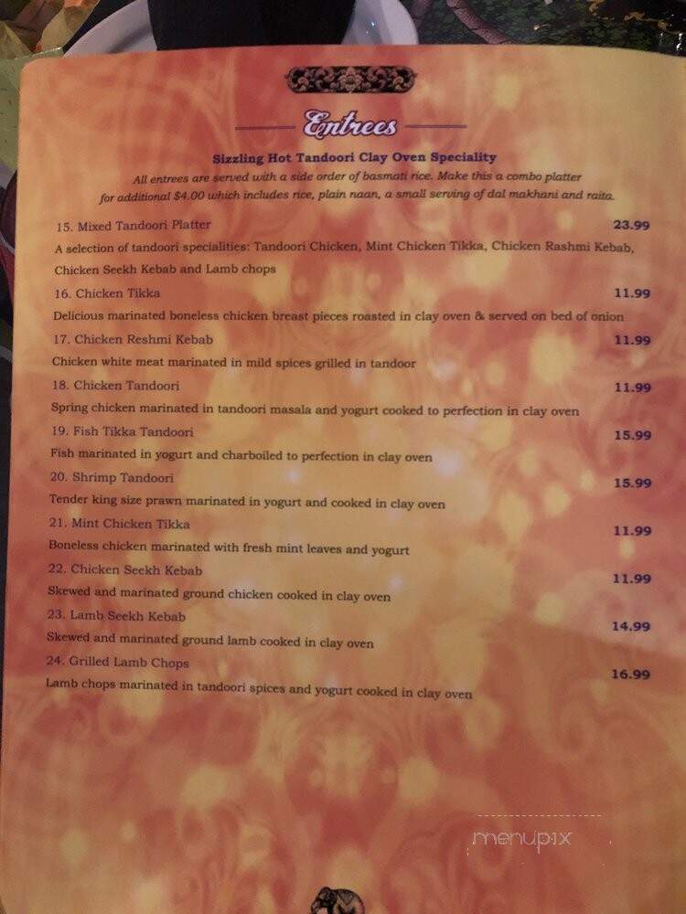 Silver Coin Indian Grill - Birmingham, AL menu_pic