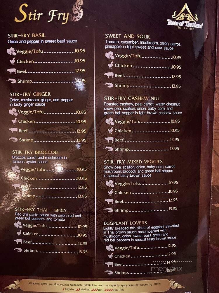 Taste Of Thailand - Birmingham, AL menu_pic
