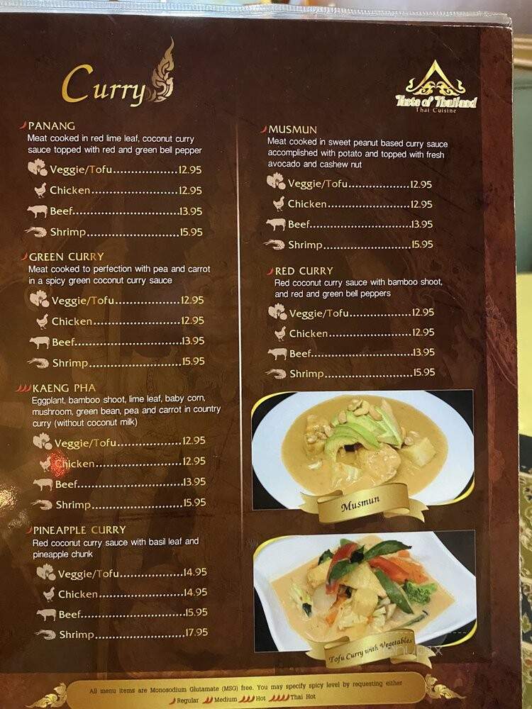 Taste Of Thailand - Birmingham, AL menu_pic