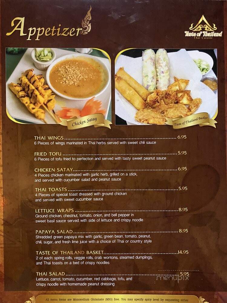 Taste Of Thailand - Birmingham, AL menu_pic