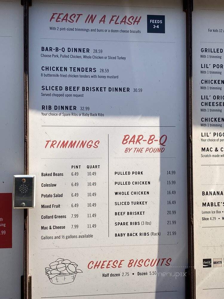 Jim 'n Nick's Barbecue - Birmingham, AL menu_pic