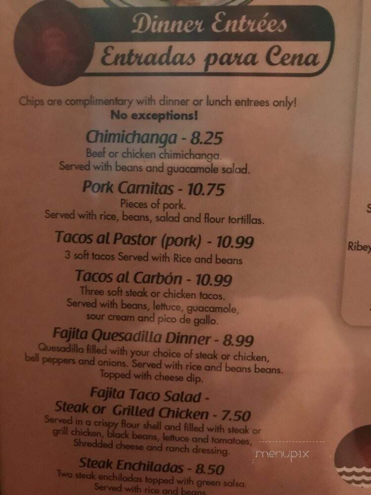 Zapata Mexican Restaurant - Birmingham, AL menu_pic