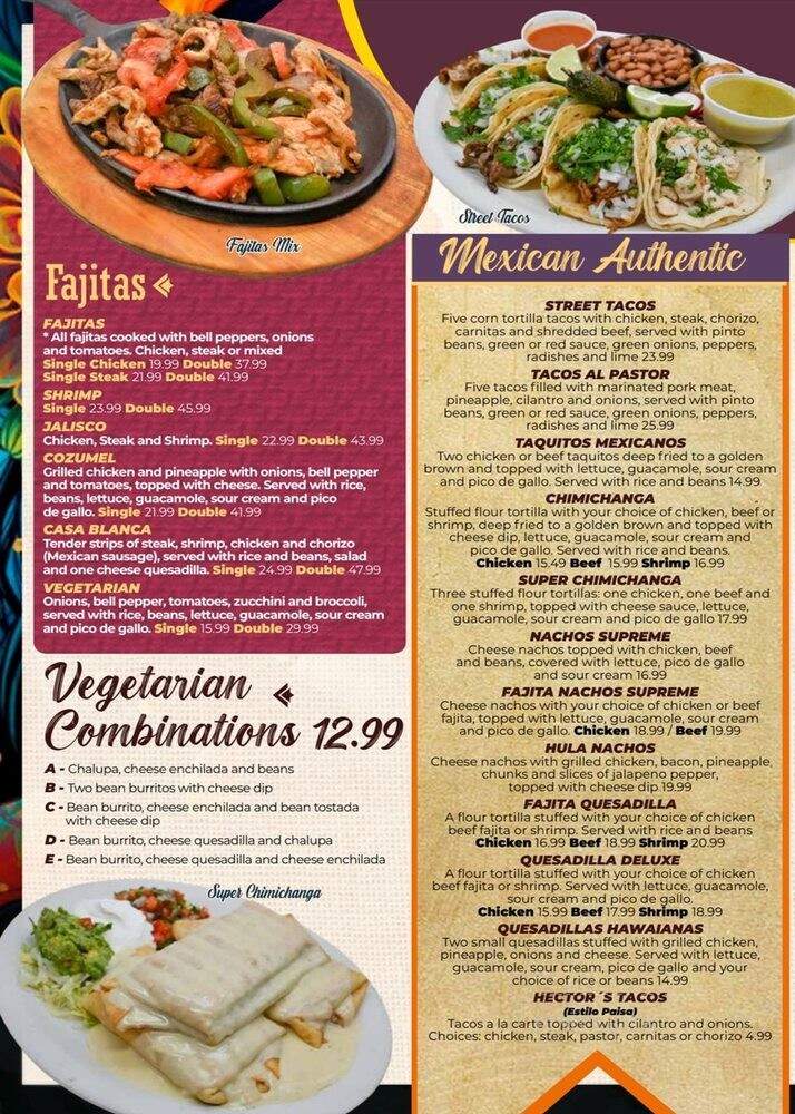 Casa Blanca - Huntsville, AL menu_pic