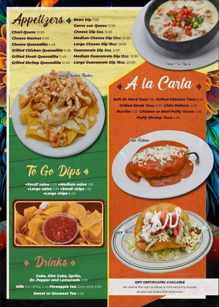 Casa Blanca - Huntsville, AL menu_pic