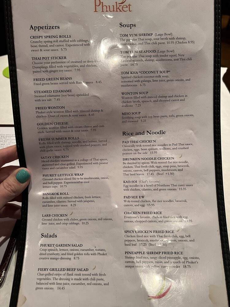 Phuket - Huntsville, AL menu_pic
