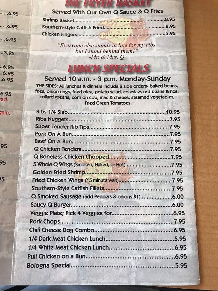 Saucy-Q Bar B Que - Mobile, AL menu_pic