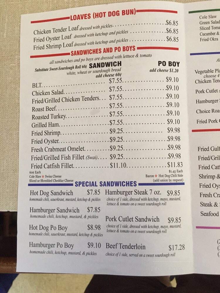 Dew Drop Inn Restaurant - Mobile, AL menu_pic