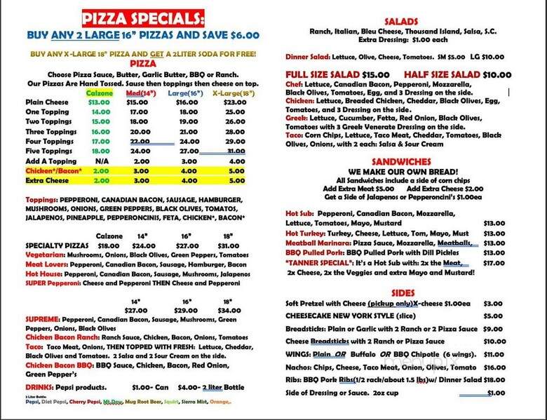 Butte Pizza - Palmer, AK menu_pic