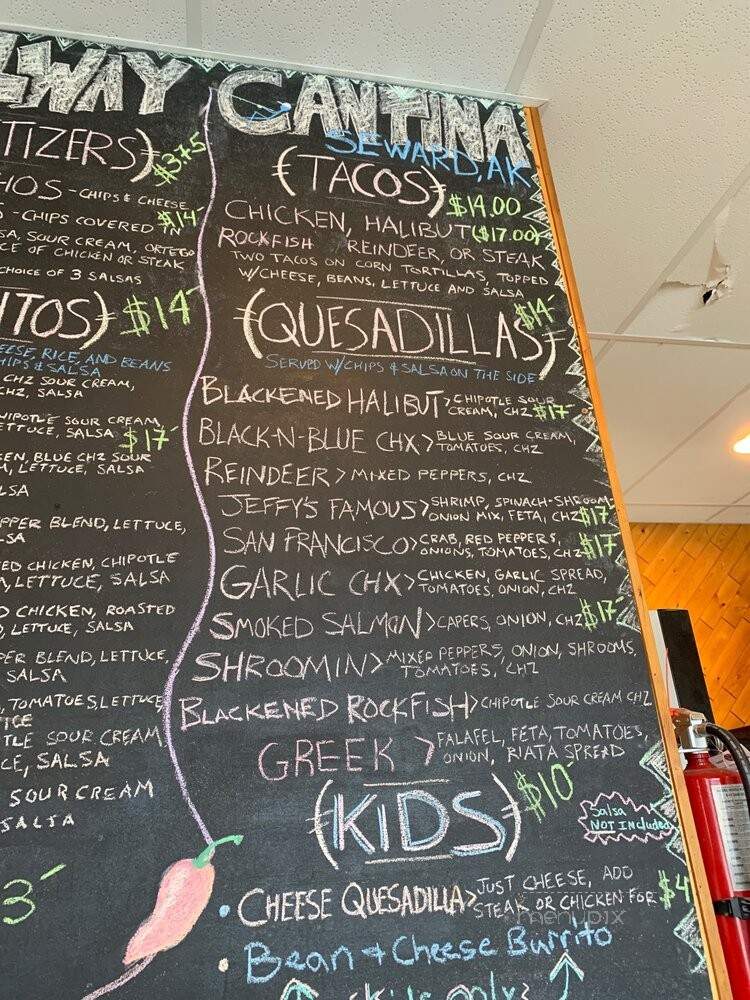 Railway Cantina - Seward, AK menu_pic