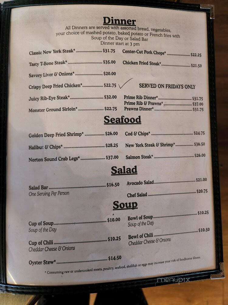 Polar Cafe - Nome, AK menu_pic