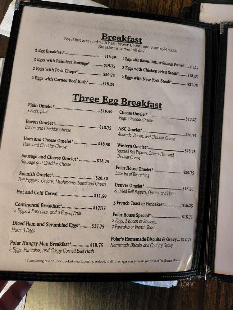 Polar Cafe - Nome, AK menu_pic