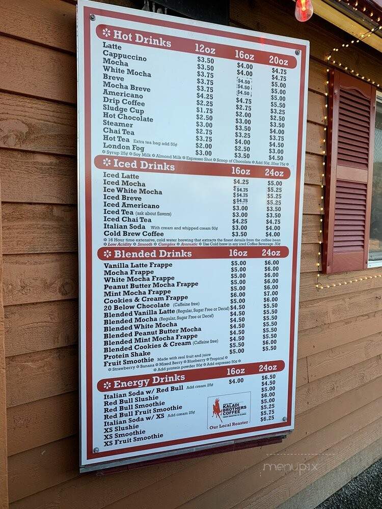 Kindred Spirits Coffee - Anchorage, AK menu_pic