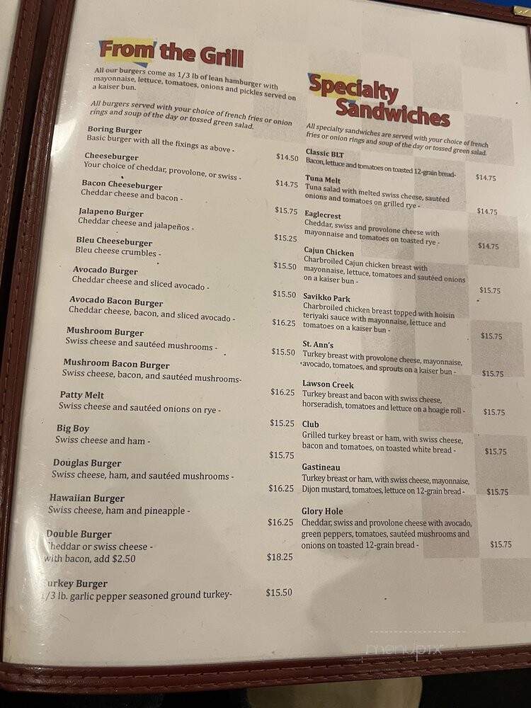 Douglas Cafe - Douglas, AK menu_pic