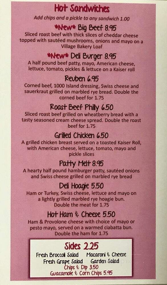 Country Village Sweet Shoppe - Star City, AR menu_pic