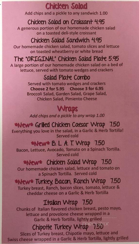 Country Village Sweet Shoppe - Star City, AR menu_pic