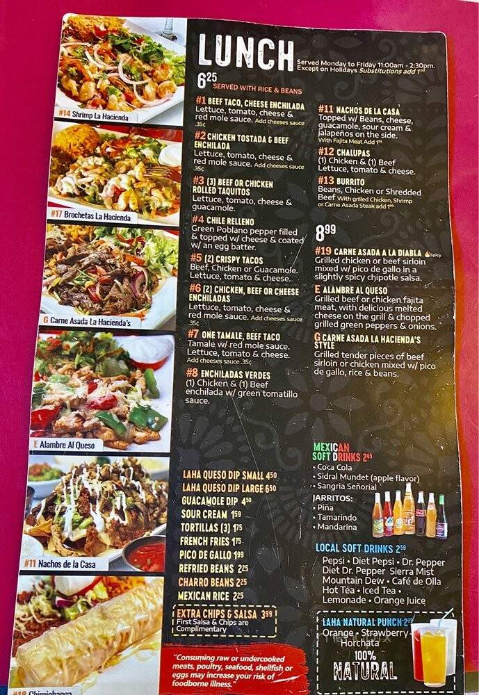 La Hacienda Mexican Restaurant - Hot Springs, AR menu_pic