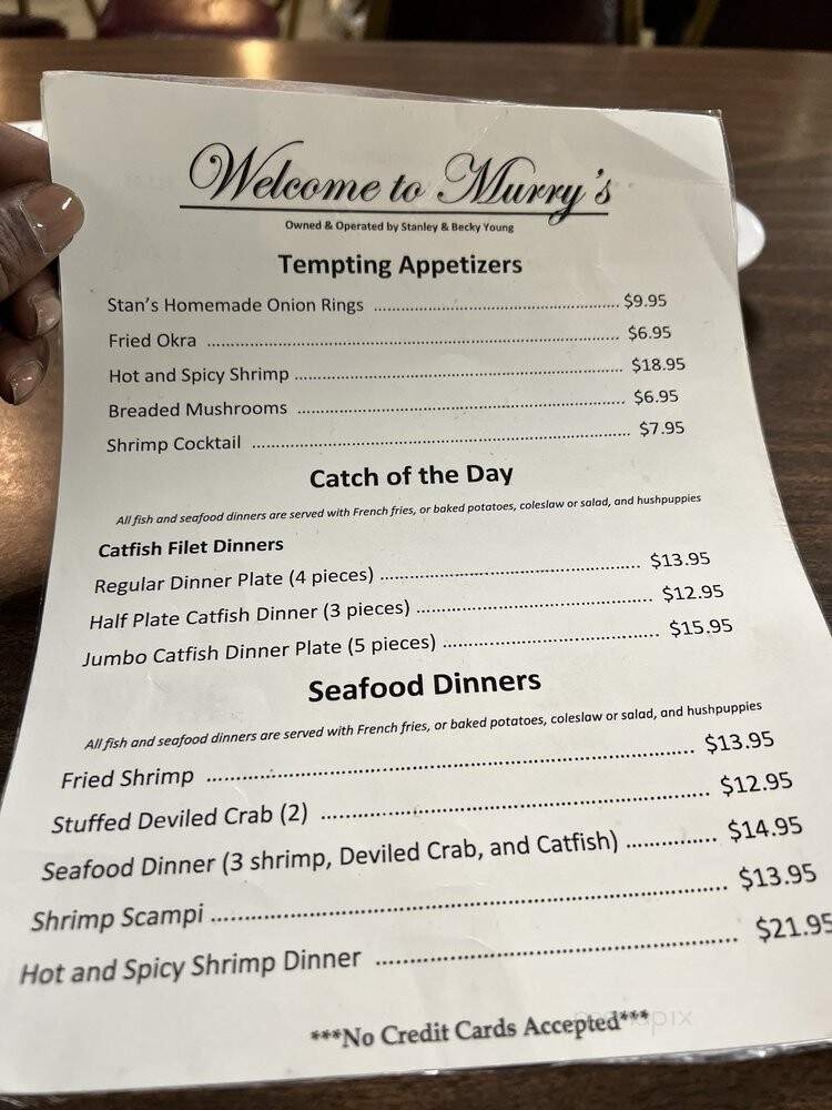 Murry's Restaurant - Hazen, AR menu_pic