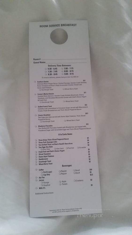 Inn At Carnall Hall - Fayetteville, AR menu_pic