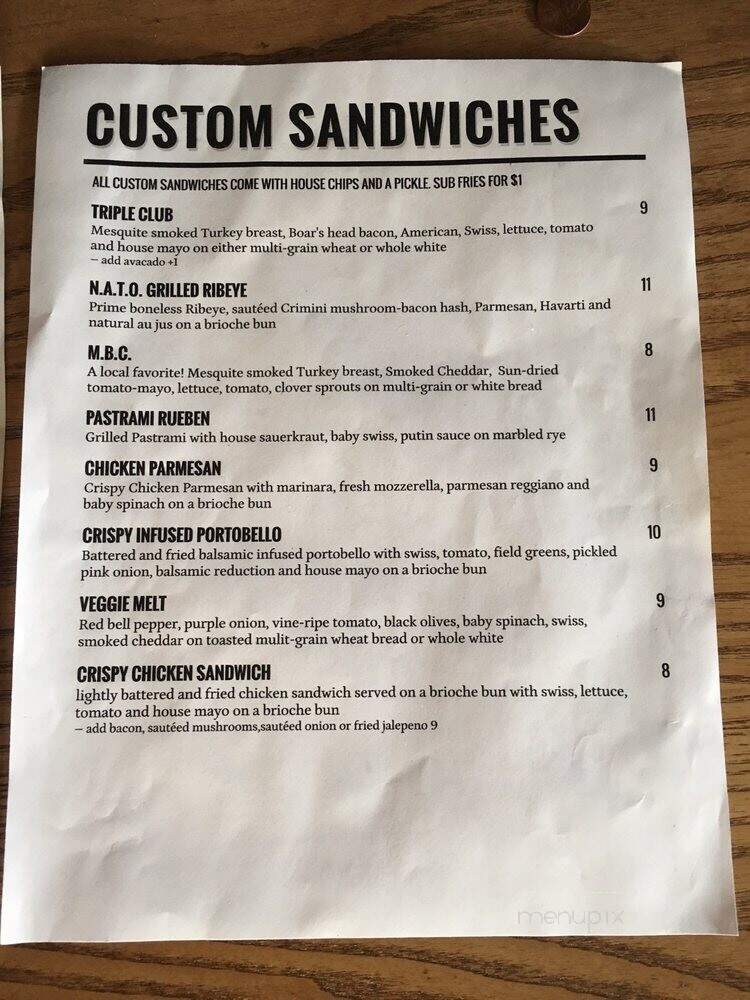 North Forty - Fayetteville, AR menu_pic