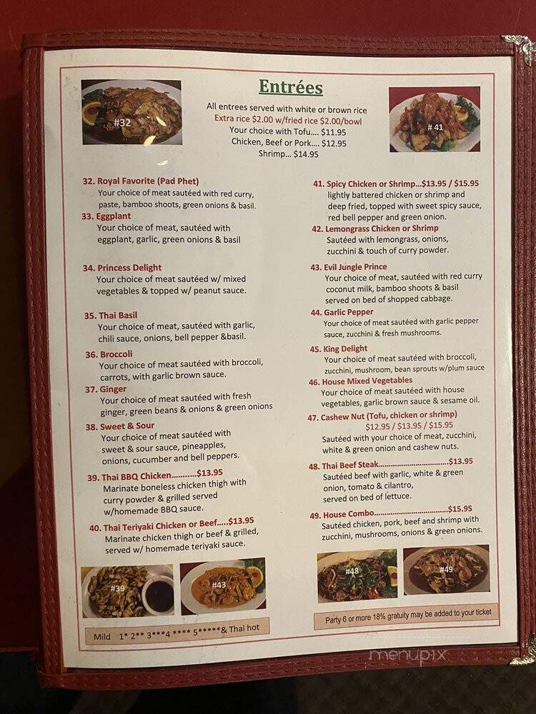 Thai Kitchen - Bentonville, AR menu_pic
