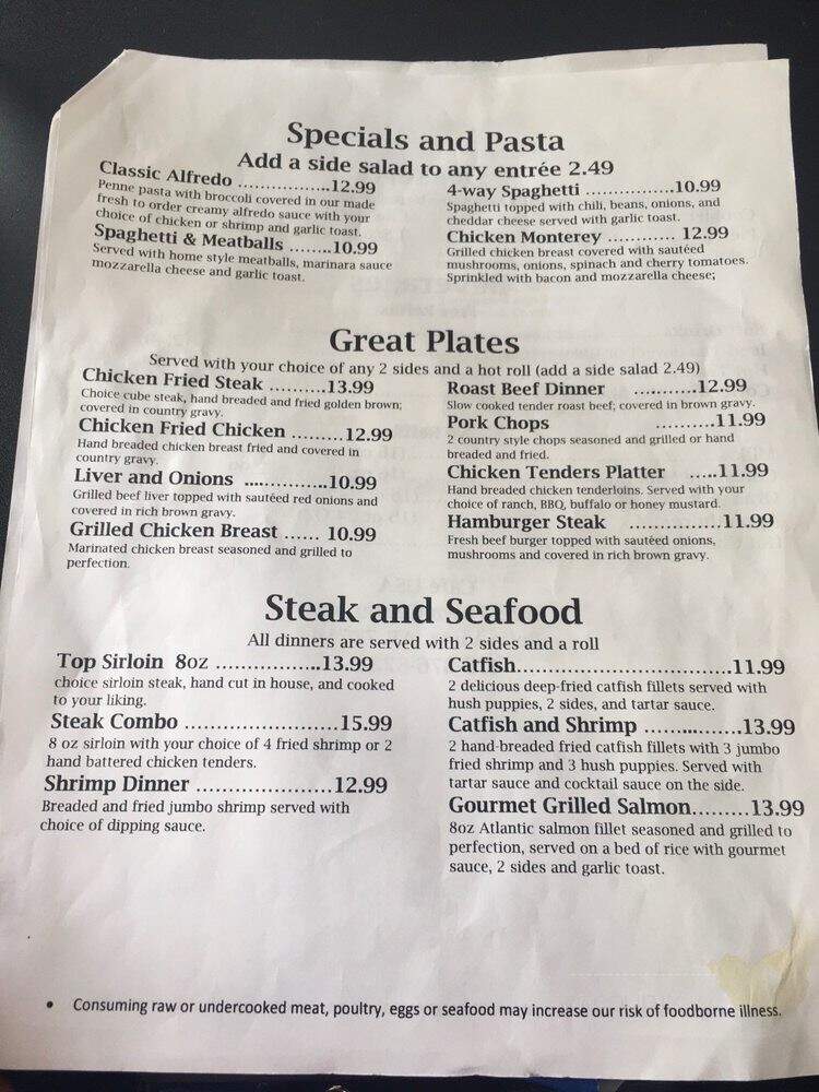 Metfield Club - Bella Vista, AR menu_pic