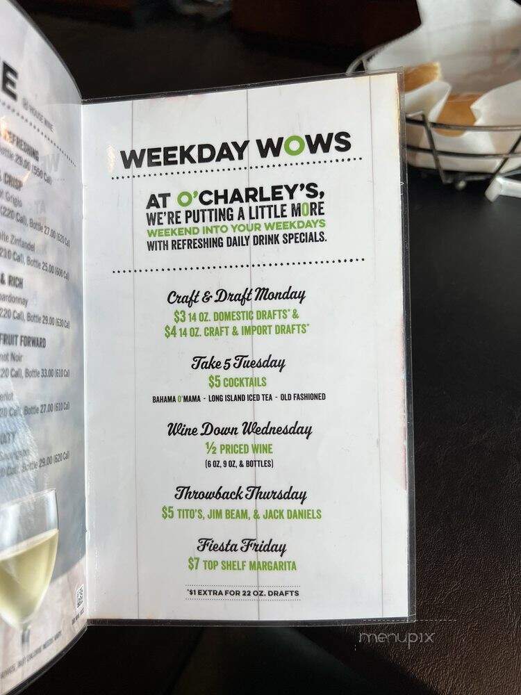 O'Charley's - Rogers, AR menu_pic