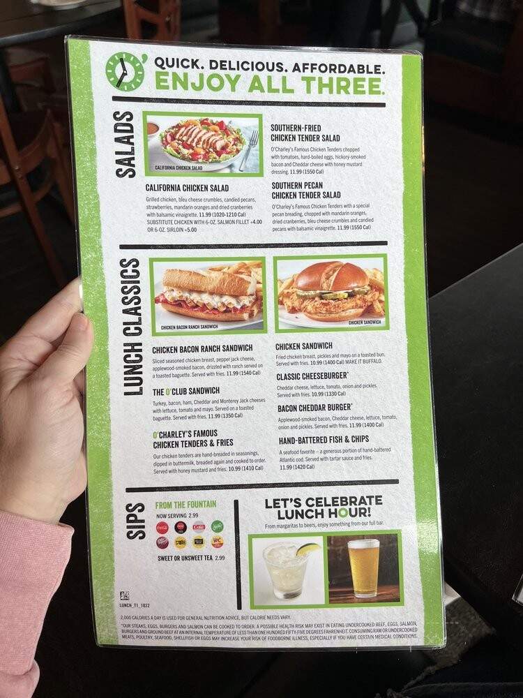 O'Charley's - Rogers, AR menu_pic