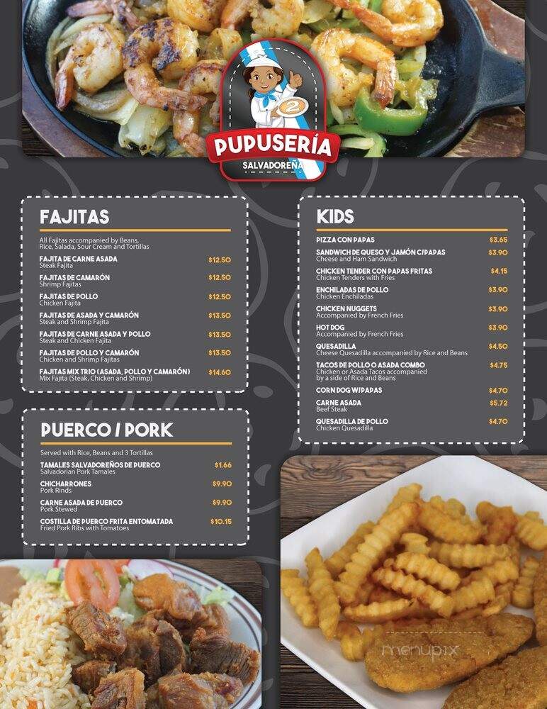 Pupuseria Salvadorena - Rogers, AR menu_pic
