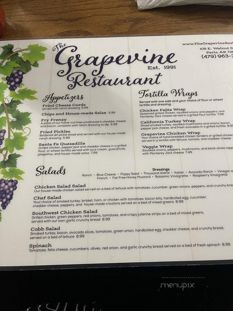 Grapevine Restaurant - Paris, AR