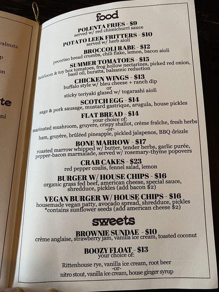 Alembic - San Francisco, CA menu_pic