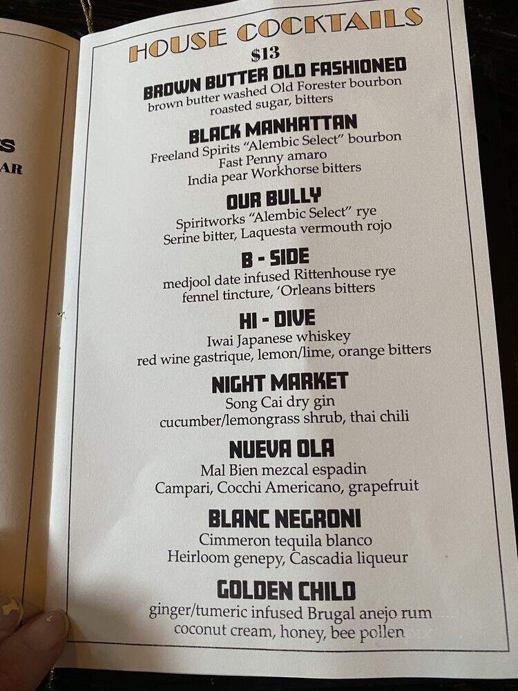 Alembic - San Francisco, CA menu_pic