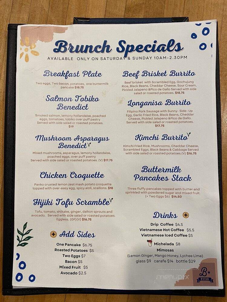 B Star Cafe - San Francisco, CA menu_pic