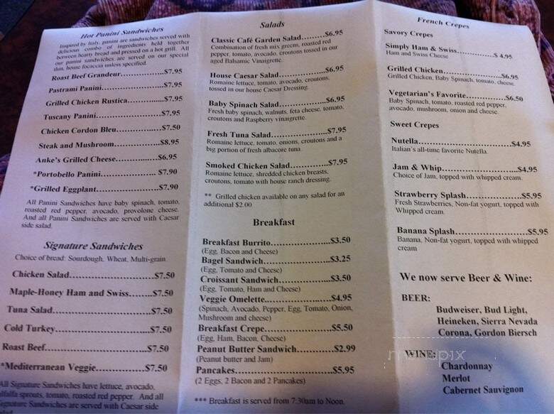Bean Scene Cafe - Mountain View, CA menu_pic