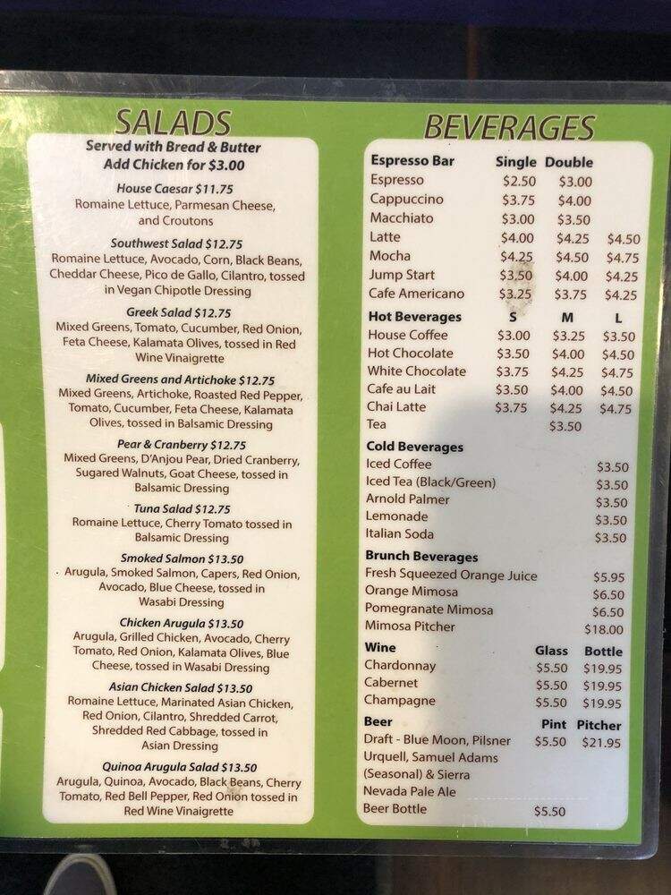 Morning Due Cafe - San Francisco, CA menu_pic