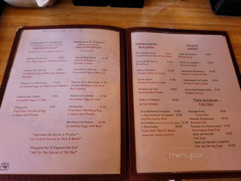 Chavita's Mexican Restaurant - San Francisco, CA menu_pic