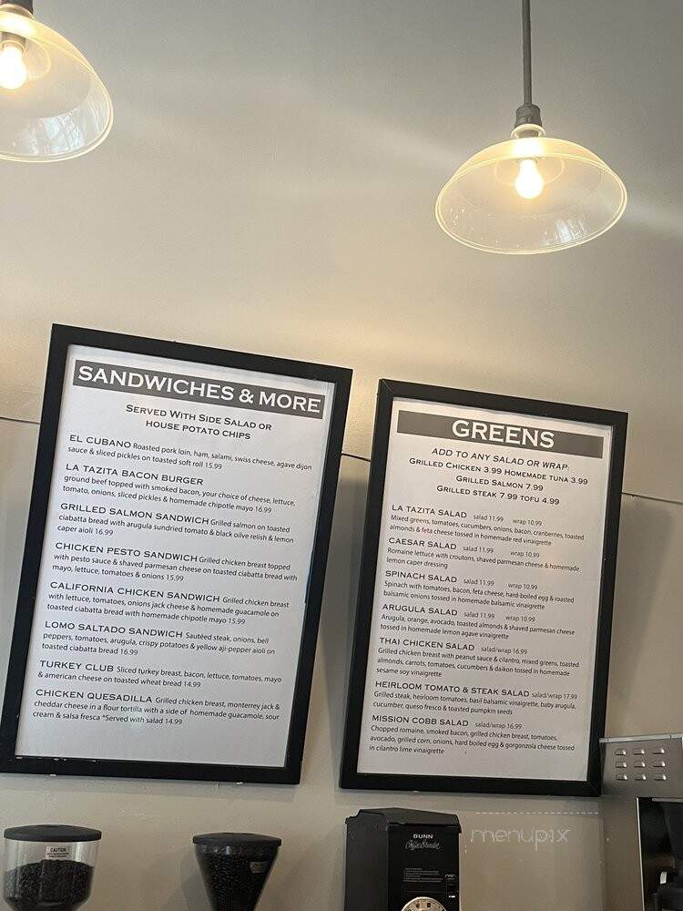 Cafe La Taza - San Francisco, CA menu_pic