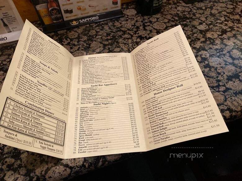 Sushi Zen - San Francisco, CA menu_pic