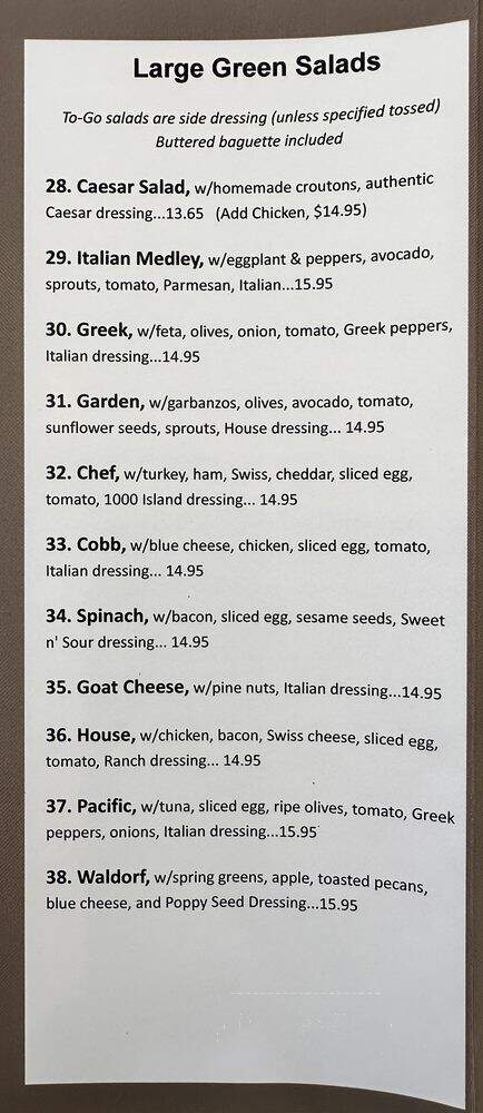 New Deli - Pinole, CA menu_pic